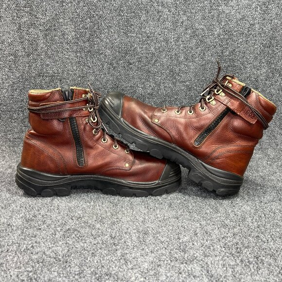 Steel Blue Argyle Met Bump 6" Waterproof MG Steel Toe Side Zipper Work Boots - Picture 8 of 15